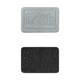 thumbnail image 1 of Unique Bargains 2 Pcs Memory Foam Absorbent Bathroom Rugs Black/Light Grey 16" x 24", 1 of 6