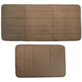 thumbnail image 1 of Unique Bargains 2 Pcs Memory Foam Bathroom Mat Non Slip Soft Bath Mats Rugs Machine Washable Brown 40x60cm+50x120cm, 1 of 6