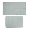 thumbnail image 1 of Unique Bargains 2 Pcs Memory Foam Bathroom Mat Non Slip Soft Bath Mats Rugs Machine Washable Gray 40x60cm+50x80cm, 1 of 6