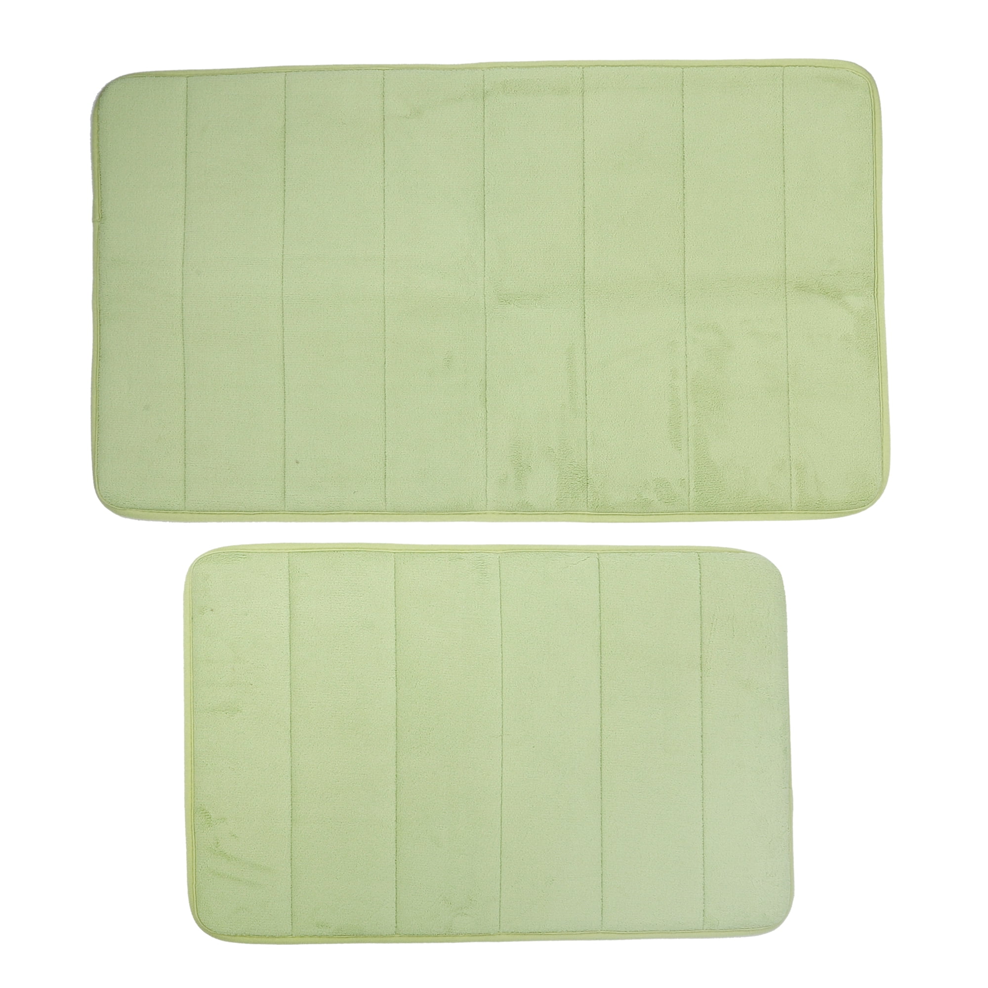 Unique Bargains 2 Pcs Memory Foam Bathroom Mat Non Slip Soft Bath Mats Rugs Machine Washable