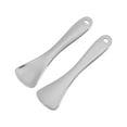 thumbnail image 1 of Unique Bargains 2 Pcs Mini Makeup Cosmetic Spoon Hangable Fan Shape Facial Mask Spatula Silver Tone, 1 of 6