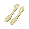 thumbnail image 1 of Unique Bargains 2 Pcs Mini Makeup Cosmetic Spoon Portable Flat Head Facial Mask Spatula Gold Tone, 1 of 6