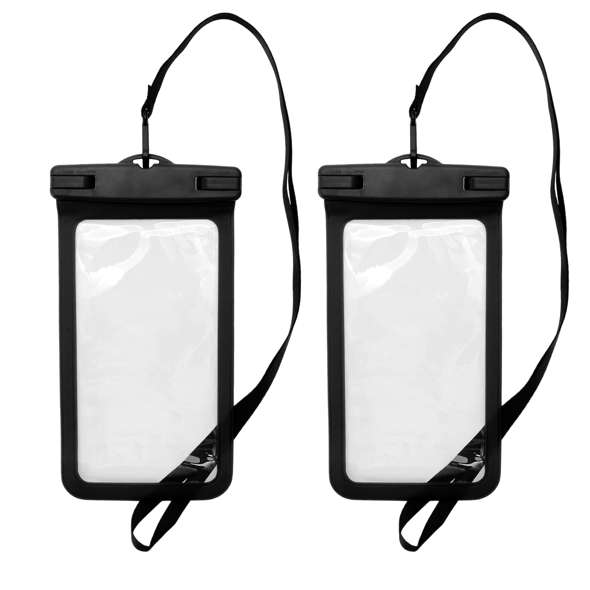Unique Bargains 2 Pcs Mobile Bag Waterproof Case Compatible for Phone 4.53x8.27 Black