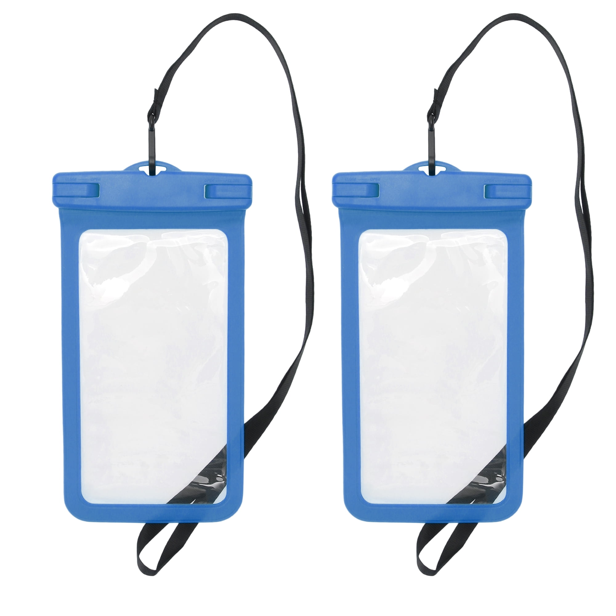 Unique Bargains 2 Pcs Mobile Bag Waterproof Case Compatible for Phone 4.53x8.27 Blue