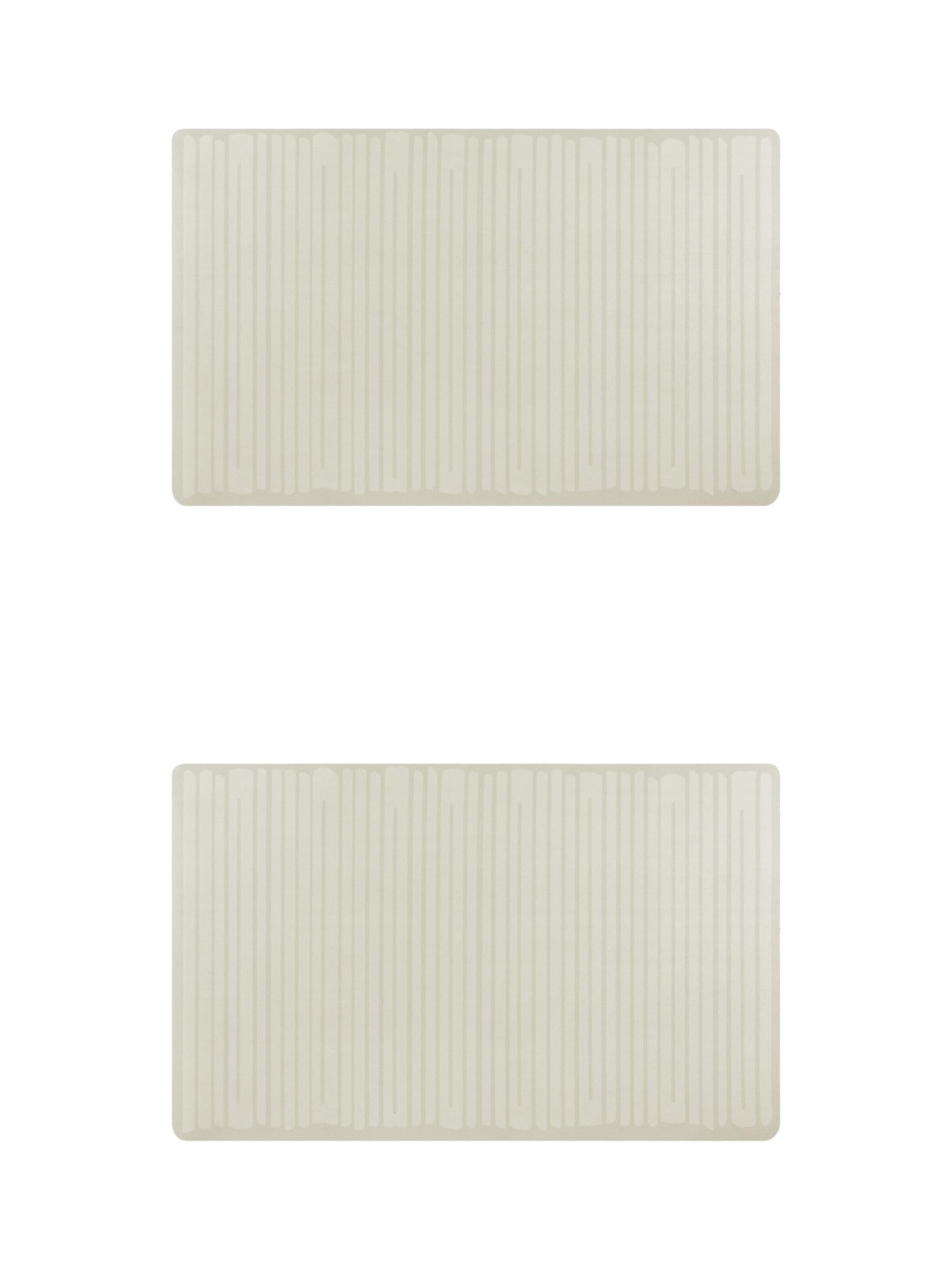 Unique Bargains 2 Pcs Modern Soft Comfort Kitchen Rugs Absorbent Non Slip Kitchen Mats White 24" x 36"