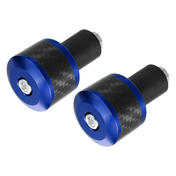 Unique Bargains 2 Pcs Motorcycle Handlebar End Plug Aluminum Alloy 7/8" 22mm Fashionable Blue