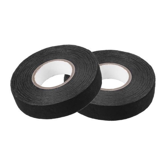 Unique Bargains 2 Pcs Muffler Tape 0.8 Inch x 50 Ft Self Adhesive Universal for Car Noise Protection Polyester Black