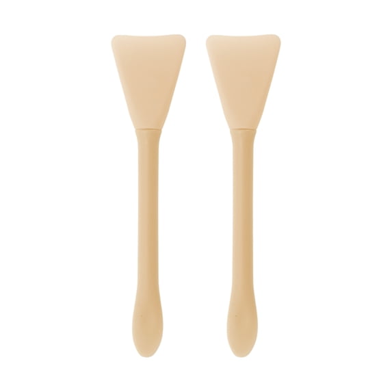 Unique Bargains 2 Pcs Multifunctional Facial Mask Brush Flesh