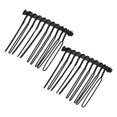thumbnail image 1 of Unique Bargains 2 Pcs No Slip Hair Side Combs Accessories Metal 1.6" Black, 1 of 2