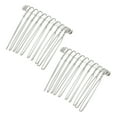 thumbnail image 1 of Unique Bargains 2 Pcs No Slip Hair Side Combs Accessories Metal 1.6" Silver Tone, 1 of 2