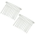 thumbnail image 1 of Unique Bargains 2 Pcs No Slip Hair Side Combs Accessories Metal 2" Silver, 1 of 6