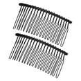 thumbnail image 1 of Unique Bargains 2 Pcs No Slip Hair Side Combs Accessories Metal 3" Black, 1 of 6