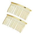 thumbnail image 1 of Unique Bargains 2 Pcs No Slip Hair Side Combs Accessories Metal 3" Gold, 1 of 6