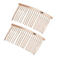 thumbnail image 1 of Unique Bargains 2 Pcs No Slip Hair Side Combs Accessories Metal 3" Rose Pink, 1 of 6