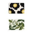 thumbnail image 1 of Unique Bargains 2 Pcs Non-Slip Quick Dry Bath Rugs Leaf-1/Flower-3 20" x 32", 1 of 6
