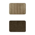 thumbnail image 1 of Unique Bargains 2 Pcs Non Slip Soft Bathroom Mat Brown 20" x 32", 1 of 6