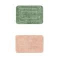 thumbnail image 1 of Unique Bargains 2 Pcs Non-Slip Soft Quick Dry Bath Rugs Pink/Light Green 20" x 32", 1 of 6