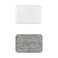 thumbnail image 1 of Unique Bargains 2 Pcs Non-Slip Soft Quick Dry Bath Rugs White/Dark Gray 20" x 32", 1 of 6
