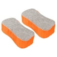 thumbnail image 1 of Unique Bargains 2 Pcs Orange Gray Car Wash Sponge Cleaning Double Sided Dirt Washing Tool  Absorbent, 1 of 5