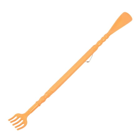 Unique Bargains 2 Pcs Orange Sturdy Back Scratcher and Shoe Horn Combo Stick Backscratcher