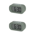 thumbnail image 1 of Unique Bargains 2 Pcs Oval Digital Alarm Clock Adjustable Alarm Snooze Army Green, 1 of 6