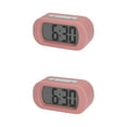 thumbnail image 1 of Unique Bargains 2 Pcs Oval Digital Alarm Clock Adjustable Alarm Snooze Pink, 1 of 6