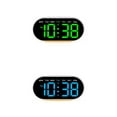 thumbnail image 1 of Unique Bargains 2 Pcs Oval Digital Alarm Clock Bedroom White Green/White Blue, 1 of 6