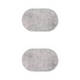 thumbnail image 1 of Unique Bargains 2 Pcs Oval Plush Mat Non Slip Washable Rug Light Grey 16" x 24"/20" x 32", 1 of 7