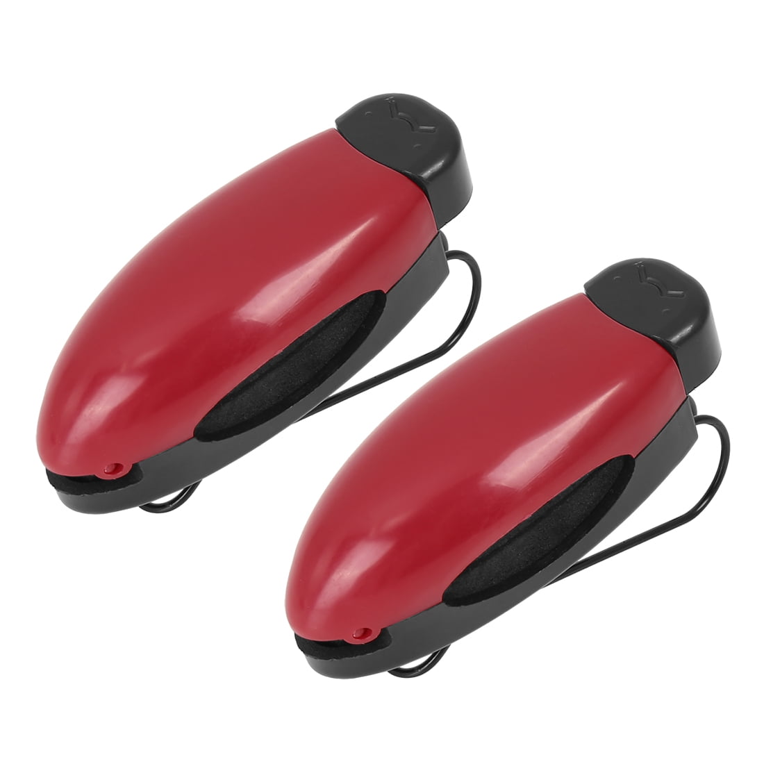 Unique Bargains 2 Pcs Plastic Car Sun Visor Glasses Sunglasses Card Holder Clip Red