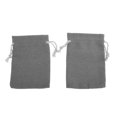 thumbnail image 1 of Unique Bargains 2 Pcs Portable Drawstring Bag Gray Cotton Cloth, 1 of 5