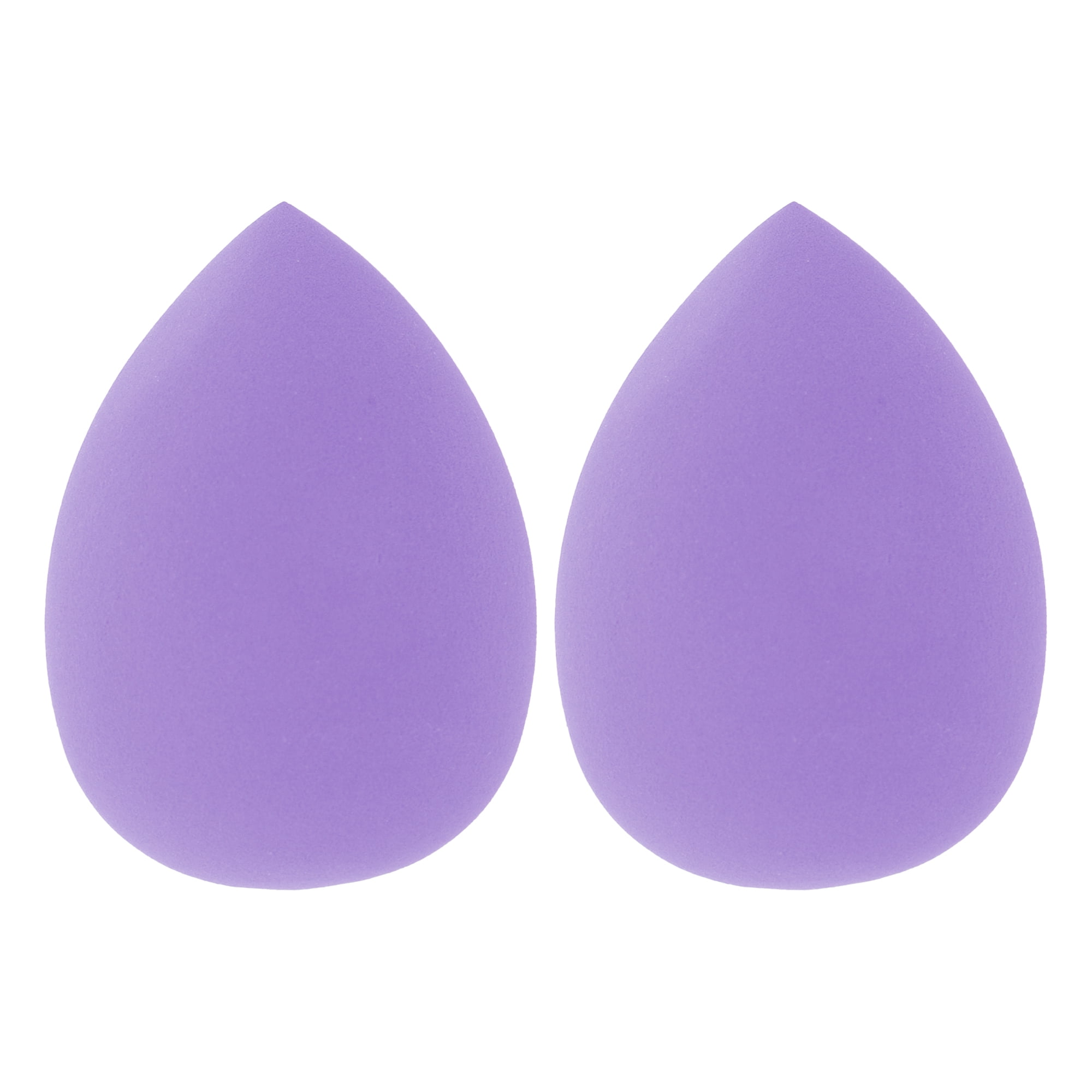 Unique Bargains 2 Pcs Portable Teardrop Face Makeup Sponge Dark Purple