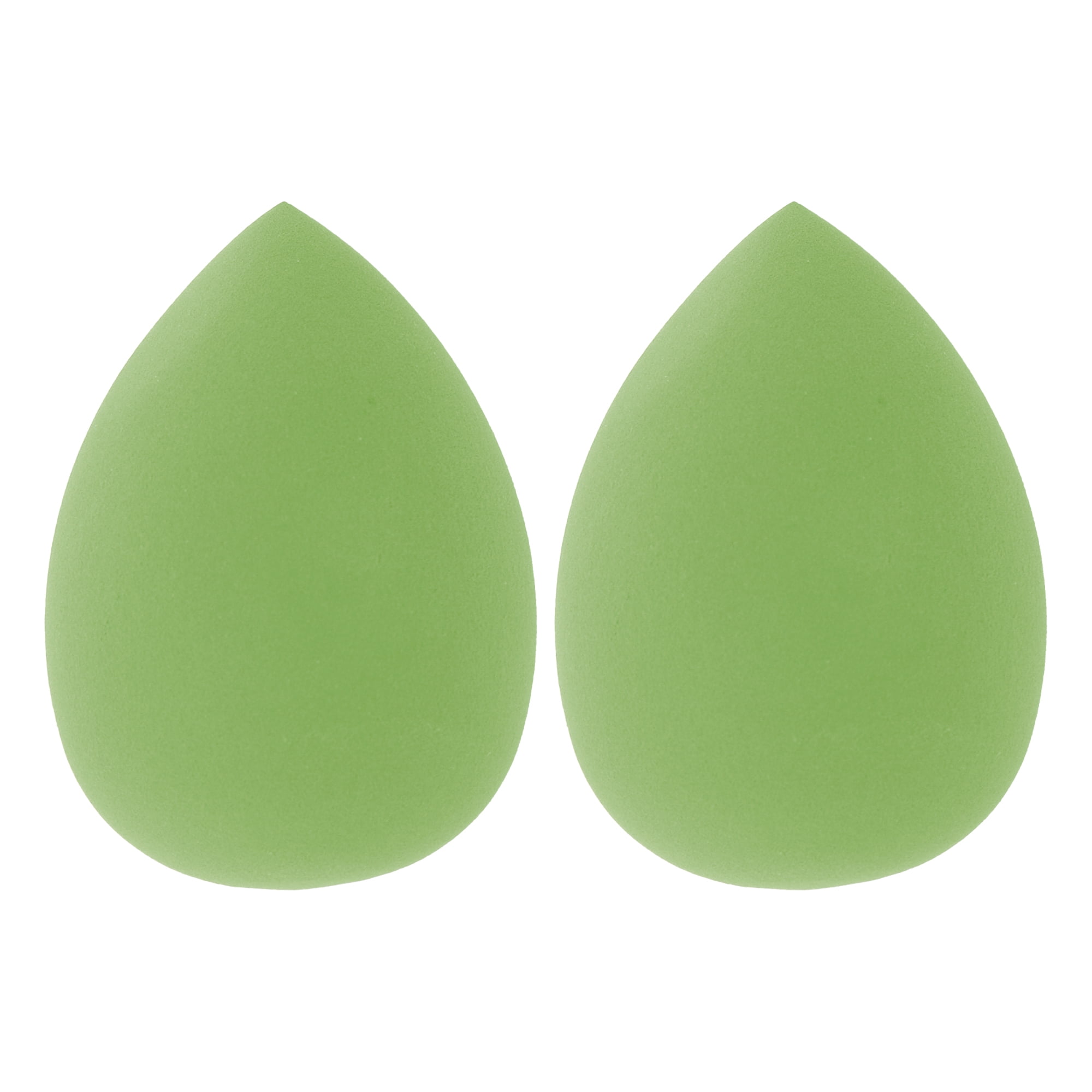 Unique Bargains 2 Pcs Portable Teardrop Face Makeup Sponge Green