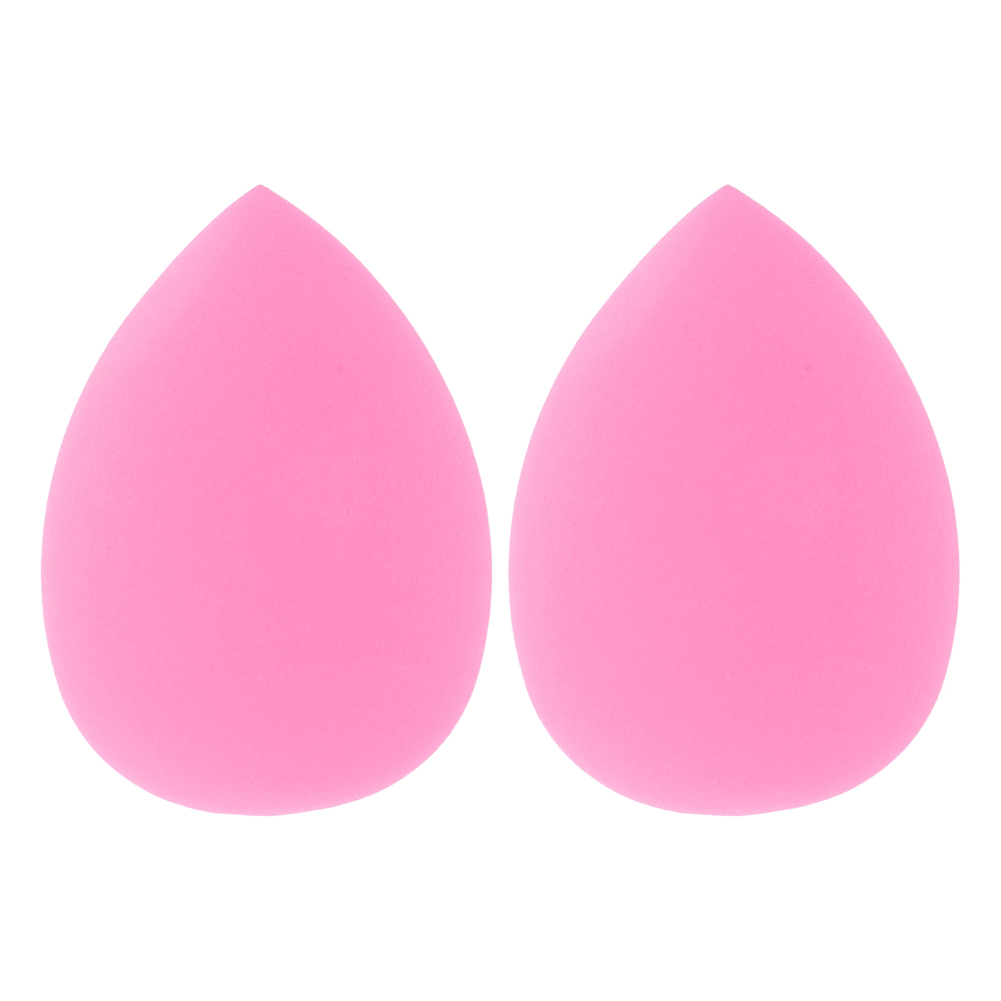 Unique Bargains 2 Pcs Portable Teardrop Face Makeup Sponge Rose Red