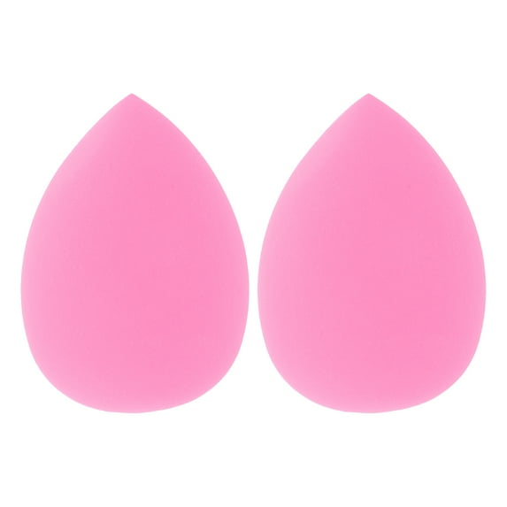 Unique Bargains 2 Pcs Portable Teardrop Face Makeup Sponge Rose Red