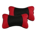 thumbnail image 1 of Unique Bargains 2 Pcs Red Black Washable Car  Headrest Pillow Head Neck Support Cushion, 1 of 4