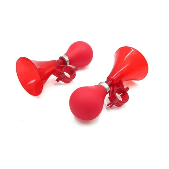 Unique Bargains 2 Pcs Red Rubber Squeeze Bulb Hooter Bell Air Horn Trumpet for Bicycle Cycling