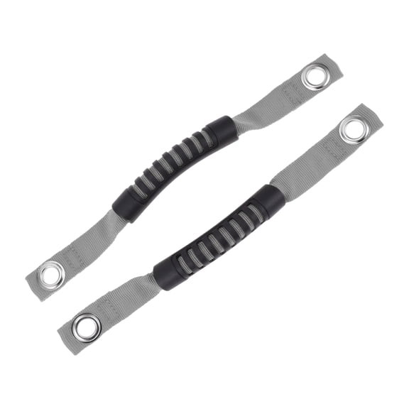 Unique Bargains 2 Pcs Roll Bar Grab Handles for Jeep Wrangler 07-17 for Ford Bronco 21-22 Pickup Grab Handles Grips Roof Rope Handle with Hole Oxford Cloth ABS Gray