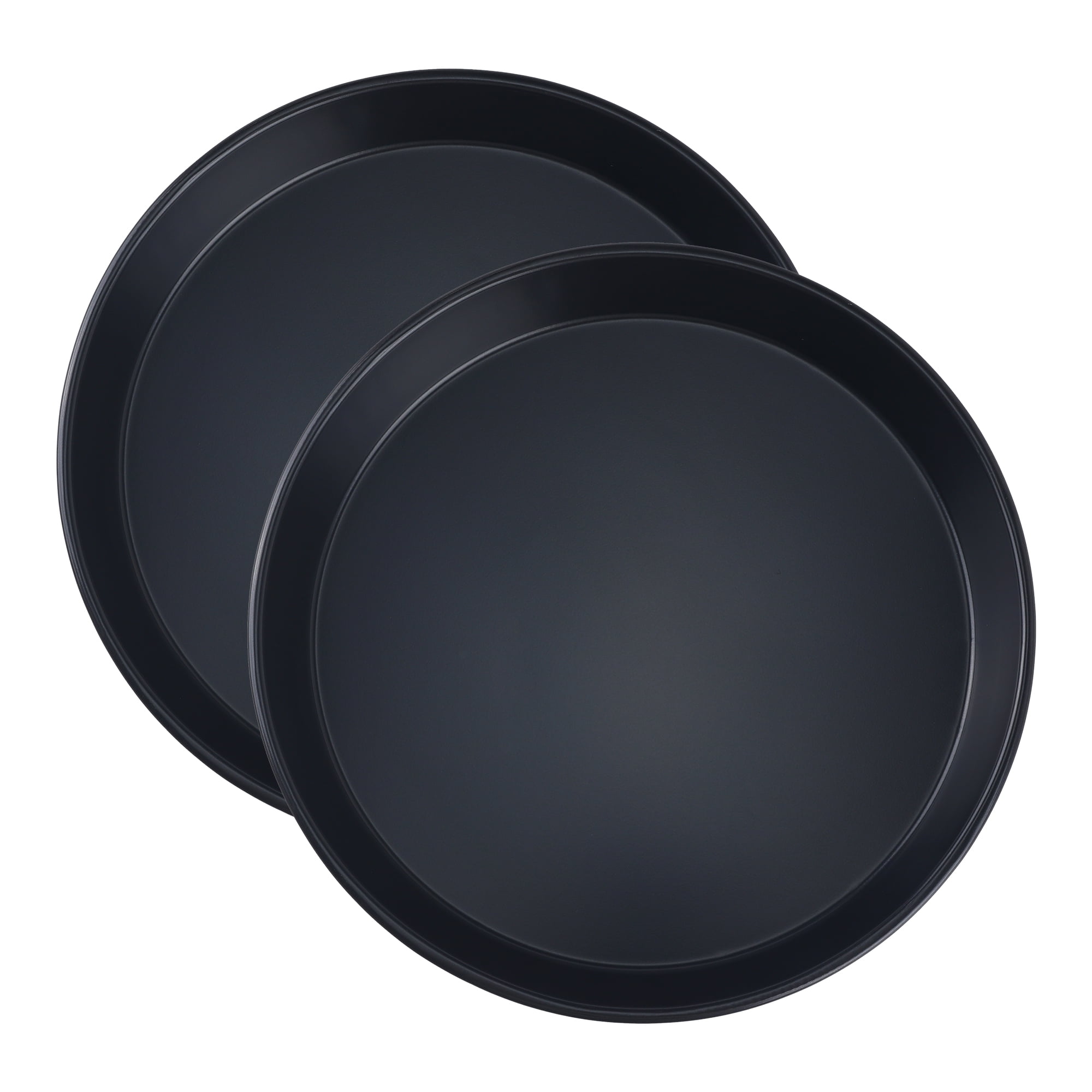 Unique Bargains 2 Pcs Round Cake Pans Baking Sheet Black 10.2*10.2*1.3in