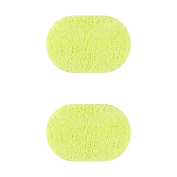 Unique Bargains 2 Pcs Shag Bath Rugs Absorbent Soft Thick Bathroom Mats Green 20" x 32"