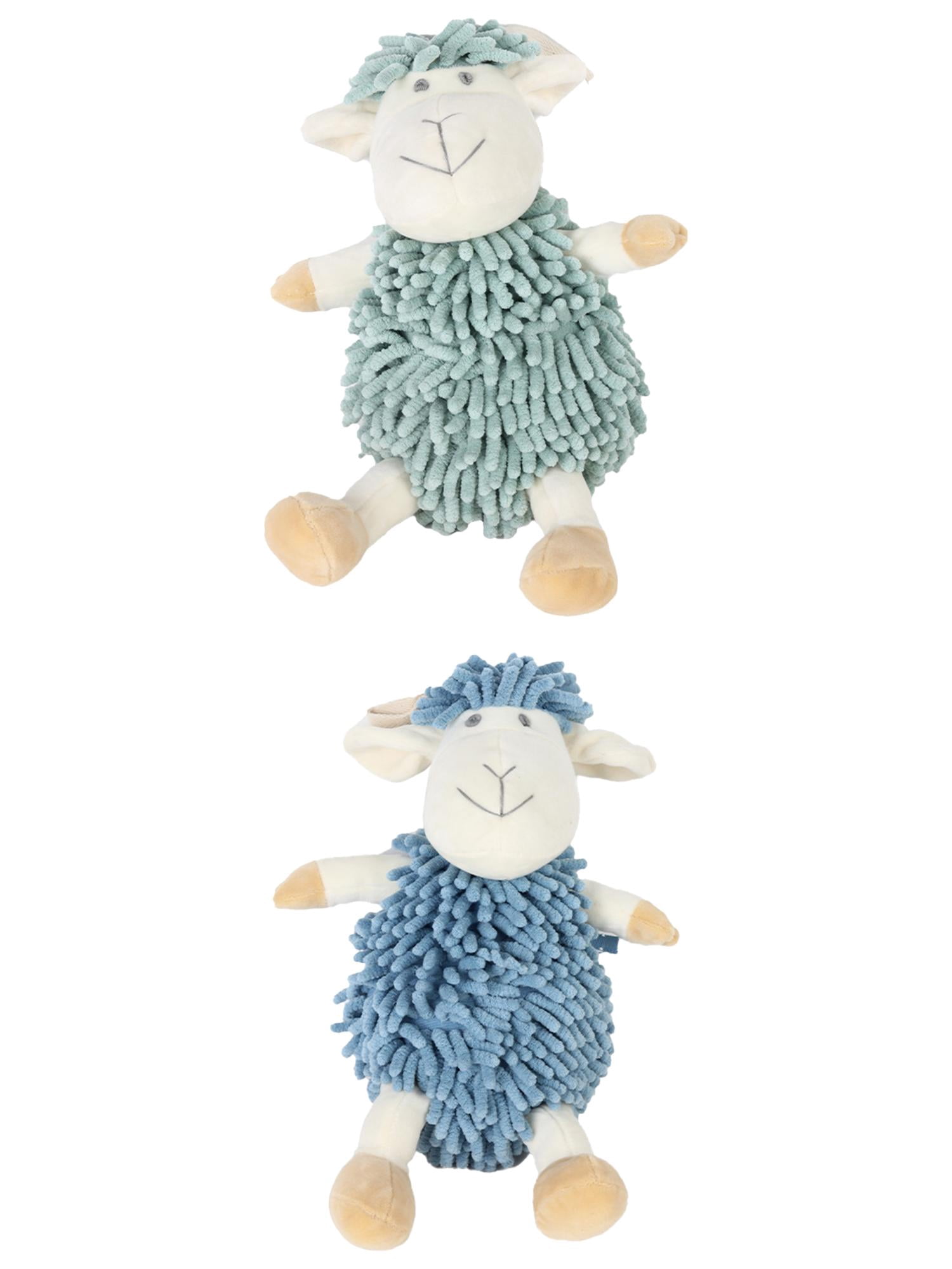 Unique Bargains 2 Pcs Sheep Hand Towels 9" x 13" Blue/Green