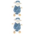 thumbnail image 1 of Unique Bargains 2 Pcs Sheep Hand Towels 9" x 13" Blue, 1 of 4