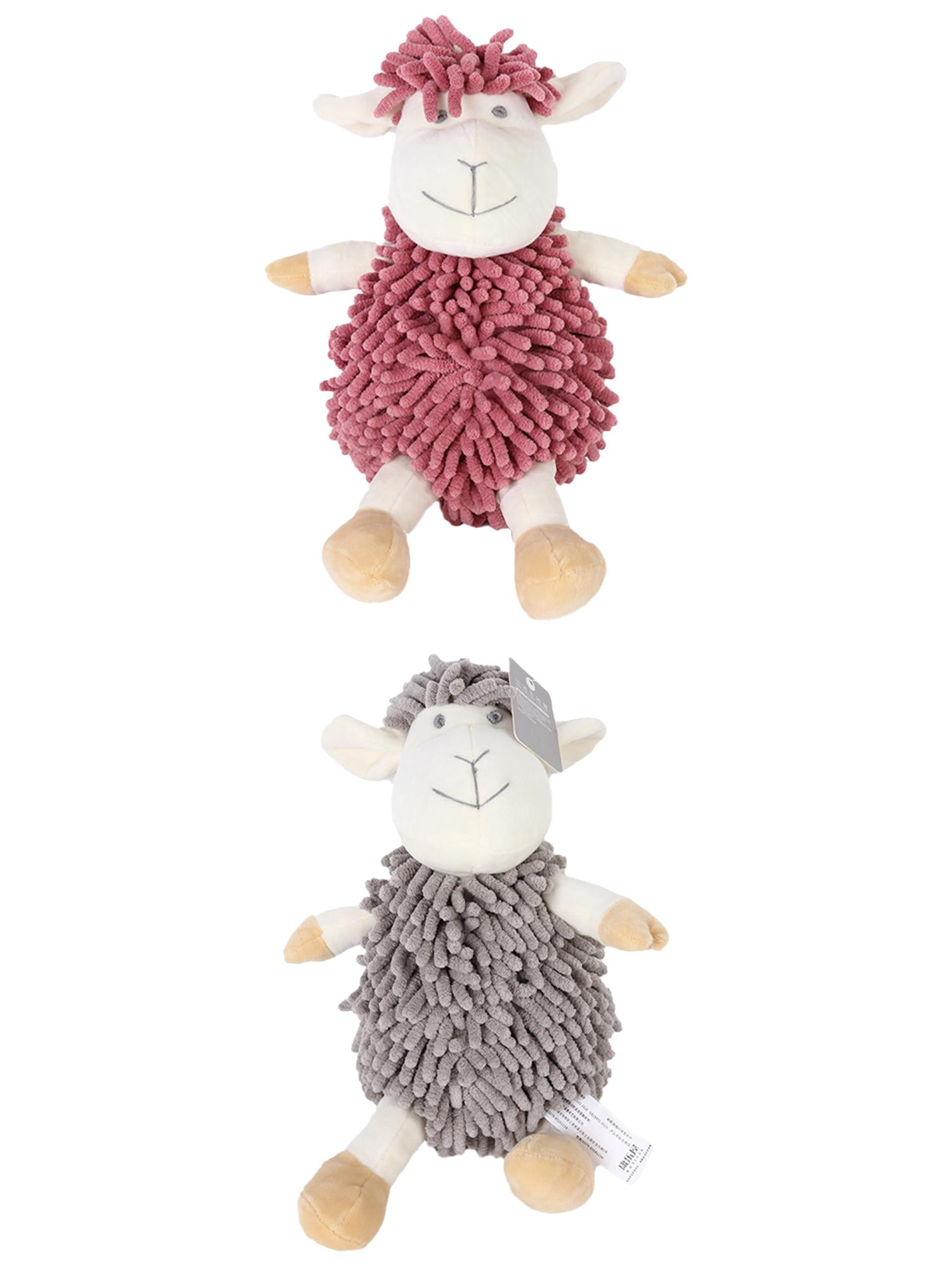 Unique Bargains 2 Pcs Sheep Hand Towels 9" x 13" Indian Red/Grey
