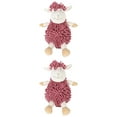 thumbnail image 1 of Unique Bargains 2 Pcs Sheep Hand Towels 9" x 13" Indian Red, 1 of 4