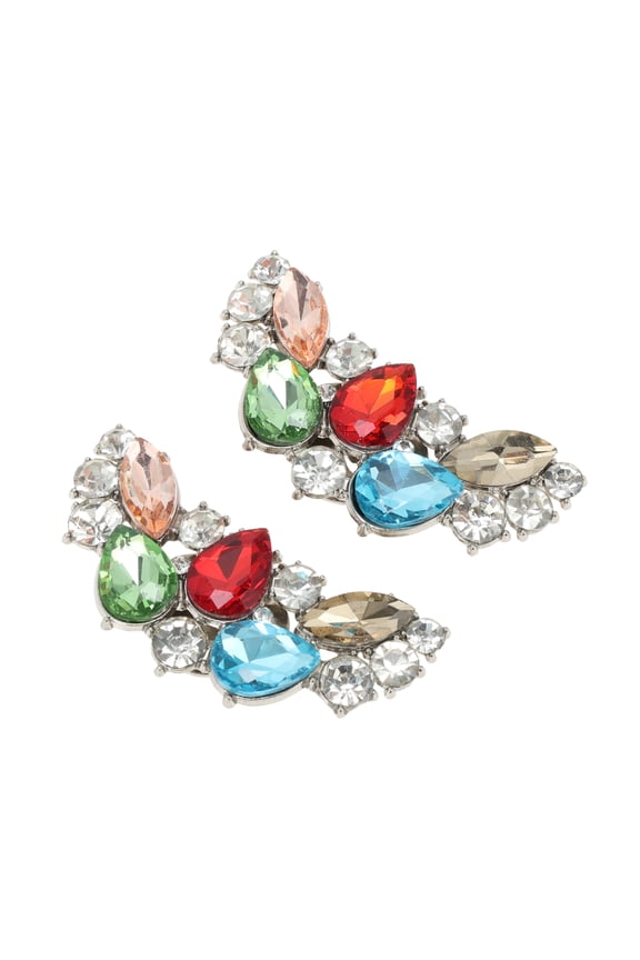 2 Pcs Shoe Accessories Fashionable Angel Wings with Detachable Clip Shoe Decorations Silver Tone, Multicolor