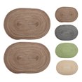 thumbnail image 1 of Unique Bargains 2 Pcs Simple Oval Placemat Brown Polyester Cotton, 1 of 5