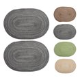 thumbnail image 1 of Unique Bargains 2 Pcs Simple Oval Placemat Dark Gray Polyester Cotton, 1 of 5