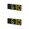 thumbnail image 1 of Unique Bargains 2 Pcs Small Digital Alarm Clock for Deep Sleepers Yellow, 1 of 6