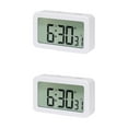 thumbnail image 1 of Unique Bargains 2 Pcs Small Loud Alarm Clock Battery Operated Desk Clock White White, 1 of 6