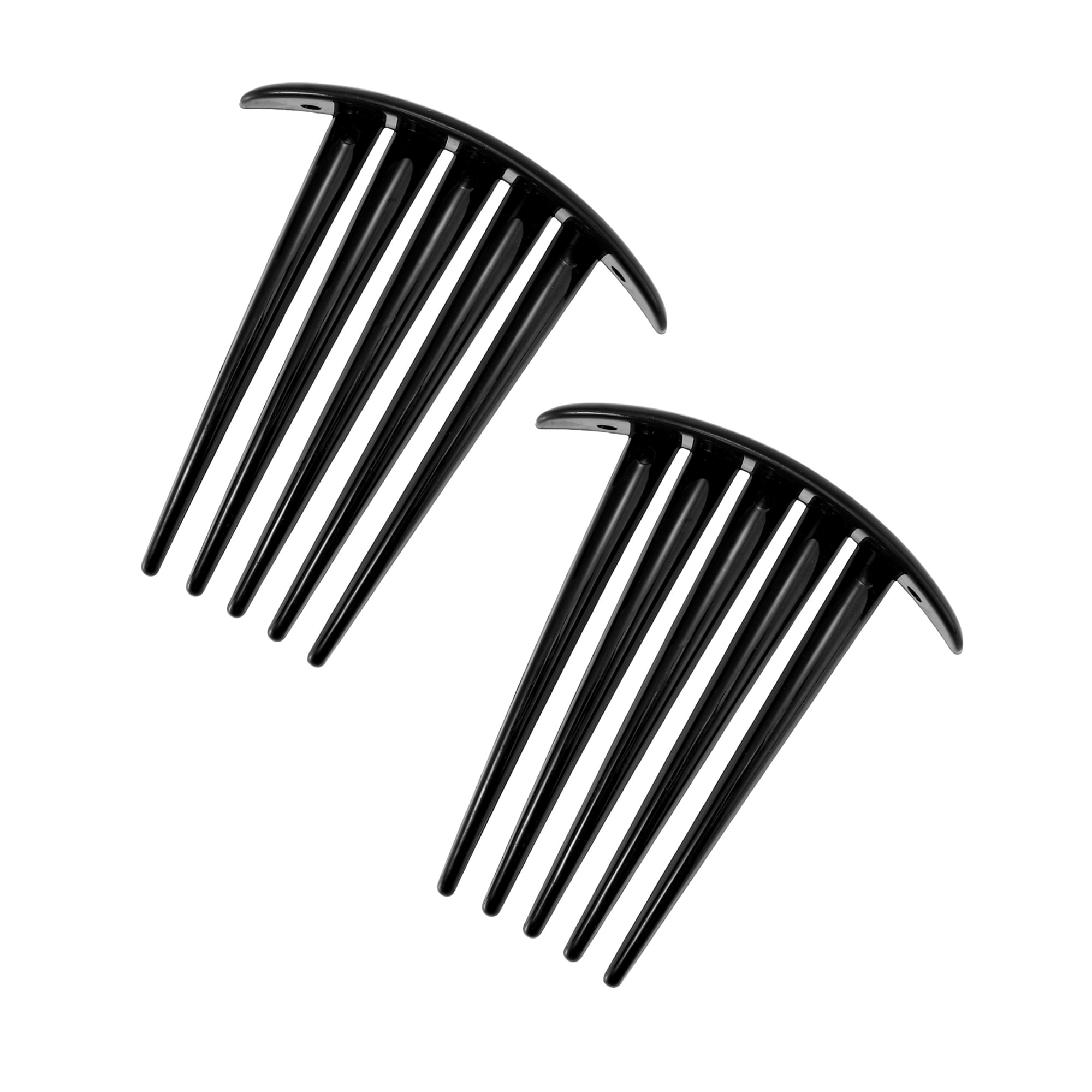 Unique Bargains 2 Pcs Small Side Combs Teeth Hair Combs Hair Clip Comb 3" Black