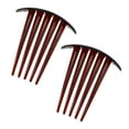 thumbnail image 1 of Unique Bargains 2 Pcs Small Side Combs Teeth Hair Combs Hair Clip Comb 3" PC Brown, 1 of 6